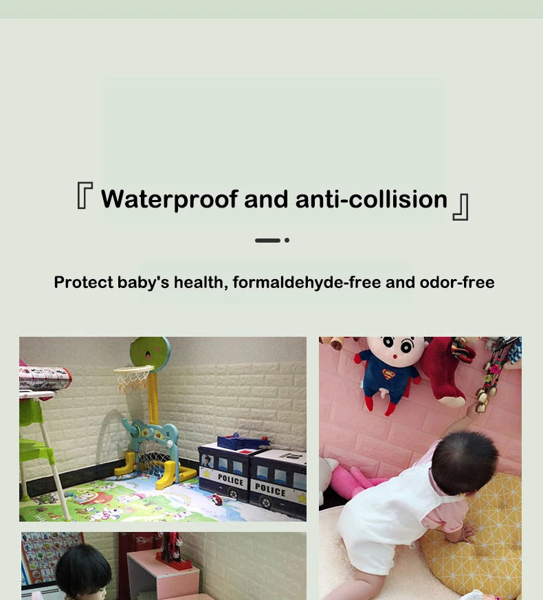 Black Brick Pattern Wallpaper Thick Waterproof and Moisture-Proof Living Room Bedroom Decorative Sticker Self-Adhesive