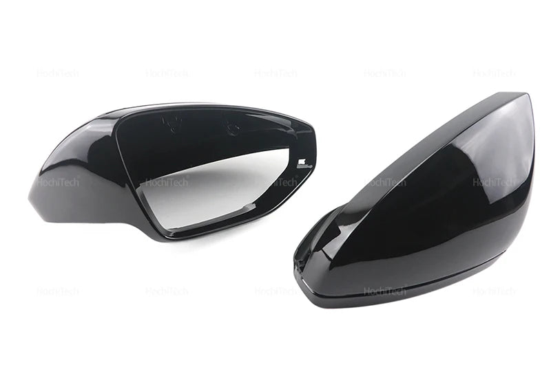 High Quality Carbon Fiber Glossy Black Replacement Side Mirror Covers Cap for Audi A6 S6 RS6 C8 A7 S7 RS7 A8 Left hand Drive
