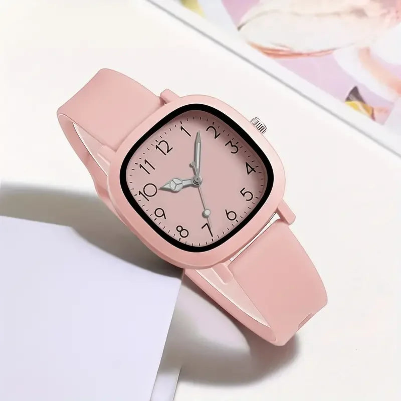 1/3/10PCS Fashion Silicone Band Women Quartz Watches Set Casual Arabic Dial Wristwatch for Girls Clock Reloj Hombre（Without Box）