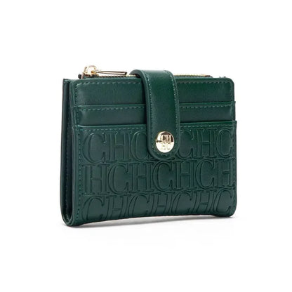 CH Luxury Brand Retro Design Business Card Bag Fashion Button Classic Folding Wallet Compact and Lightweight Women's Square Bag