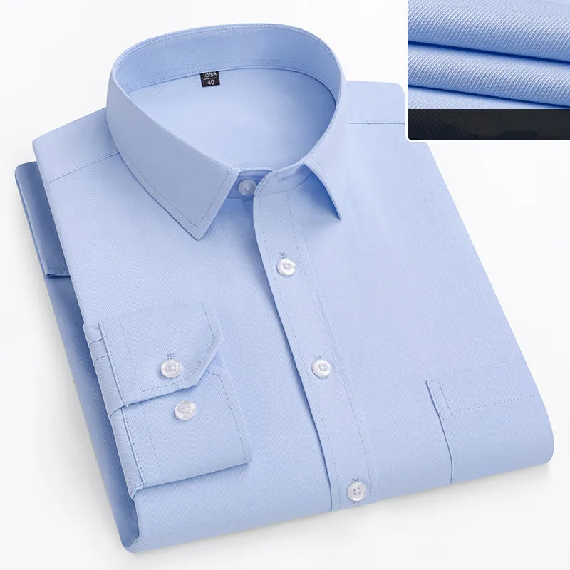  Super Big Size 11XL 10XL 9XL 8XL Dress Shirts For Men Long Sleeve Autumn Spring Regular Fit Social Business White Office Shirt