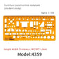 Geometric Drawing Template Set With Measuring Ruler - Yellow Transparent Plastic Tools+Bonus PE Zipper Bag - For Architecture