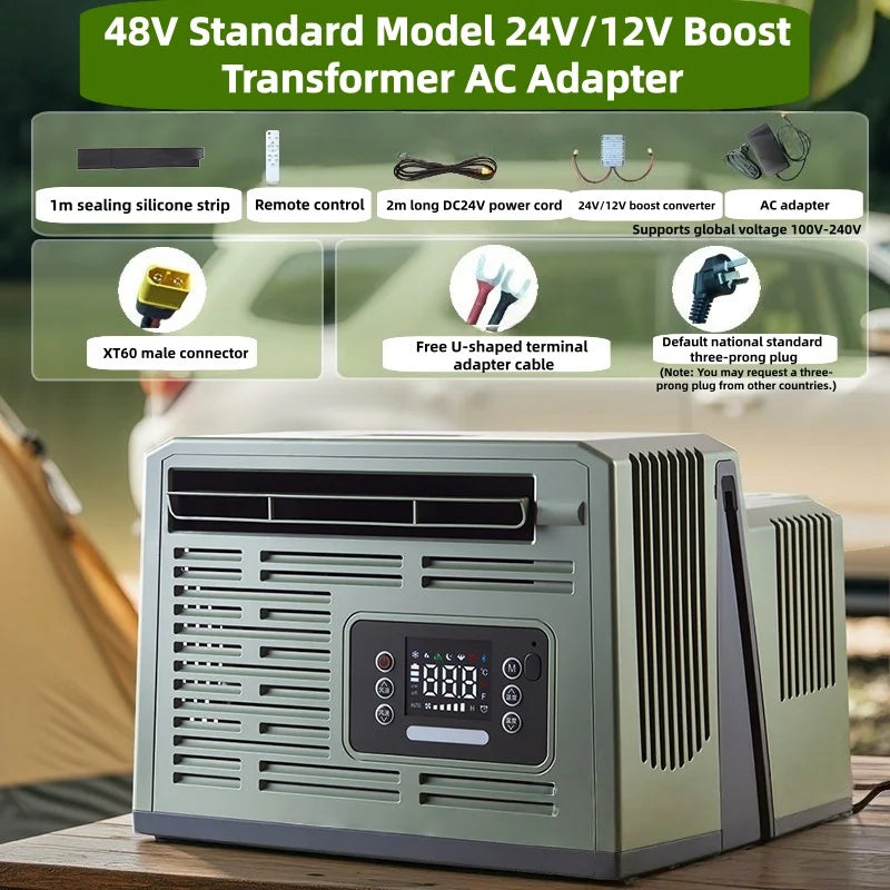 Portable Parking Air Conditioner Small Portable Car Energy Saving Air Conditioner Ductless: Hassle -Free for Car Window Mounting