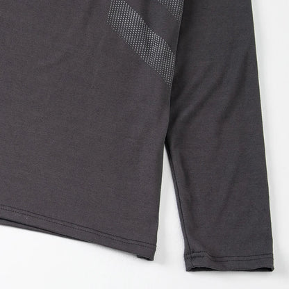 2-piece Men's Autumn And Winter Solid Color Round Neck Fashionable Printed Sports Thermal Underwear Set Simple And Comfortable