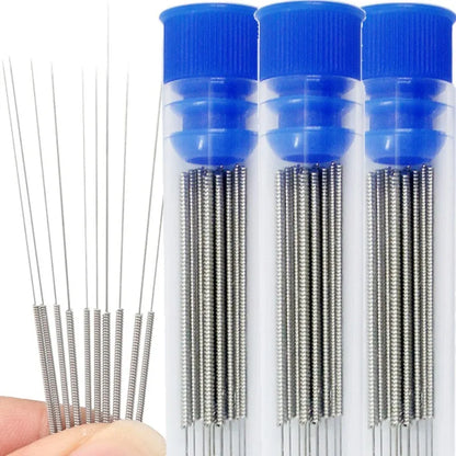 Stainless Steel Wiper Nozzle Cleaning Kit for Unclog Car Glass 3D Printer JetsGas Stoves Shower Heads Cleaning Needle Set