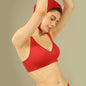 SUJIIN Sexy Seamless Wireless Bras for Women Push Up Padded Soft Support Invisible Lift V Neck Bralette Smooth Bra Female MX208