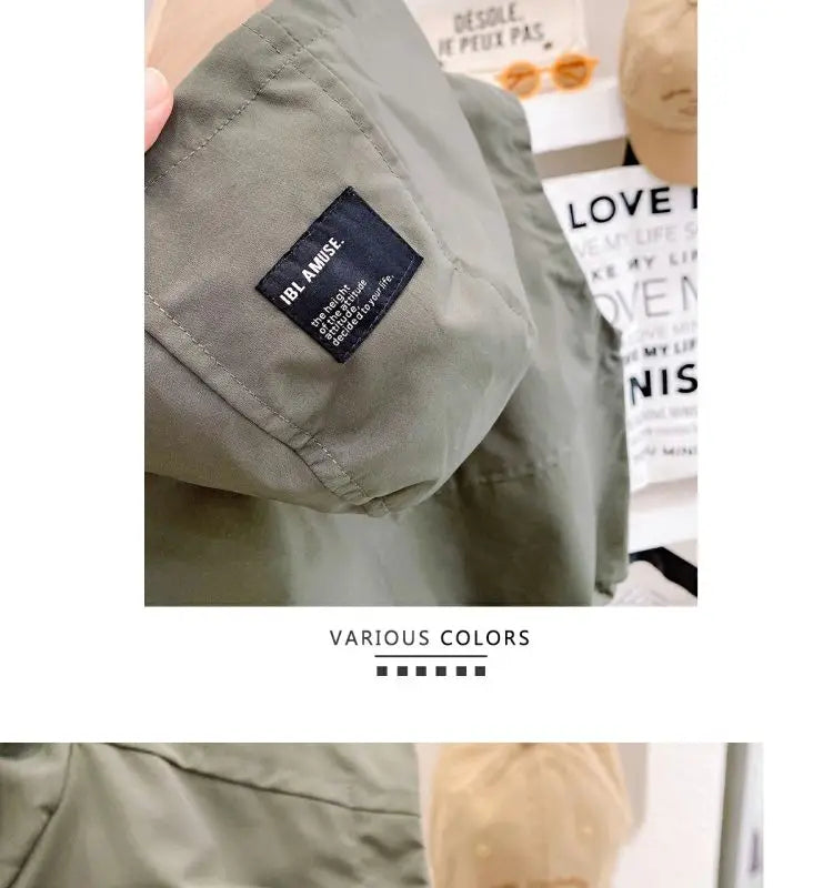 Children's Zipper Vest Spring Autumn Korean New Big Pocket Vestcost Boys Versatile Windproof Hooded Sleeveless Inner Lining Coat