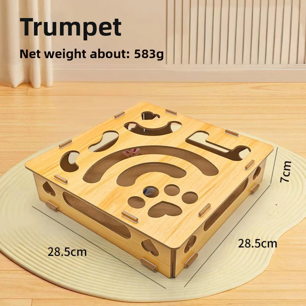 Durable With Bell Ball Cat Scratching Posts Interactive Maze Tunnel Interactive Cat Pet Entertainment Supplies for Kitten