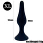 Silicone Pleasure Anal Plug 4-Piece Set - Anal Stimulation Beads, Hands-Free Suction Cup Anal Plug, Adult Erotic Sex Toy