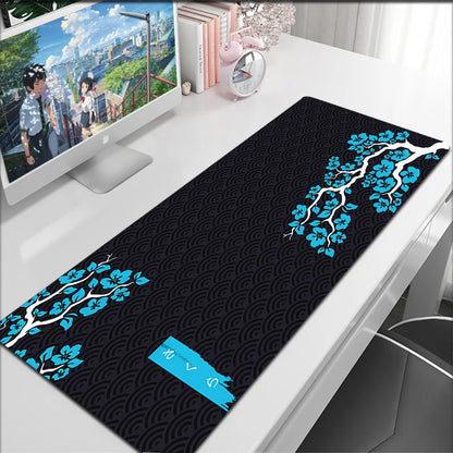 Japanese Cherry Blossom Mouse Pad Gaming XL Home New HD Mousepad XXL Keyboard Pads Office Non-Slip Carpet Purple Sakura Mice Mat