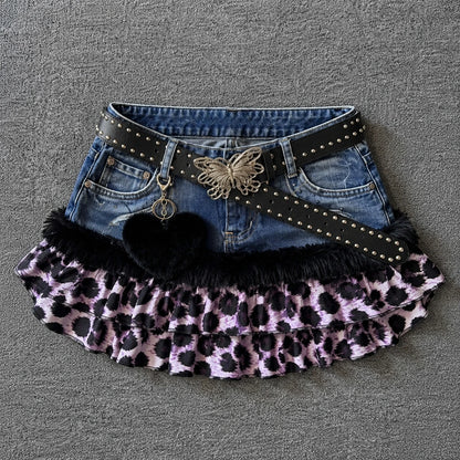 Casual American Vintage Mini Skirt For Women Y2K Subculture Punk Retro Style Sexy Slim Jean Skirts Party Outfits Teen Girls 2026
