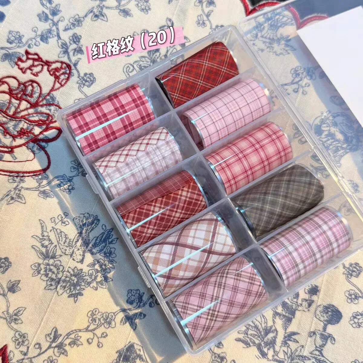 10Rolls Lacce Flower  Nail Foils Transfer Paper  Nail Art Stickers  Manicure Set Decal  Nails Decoration