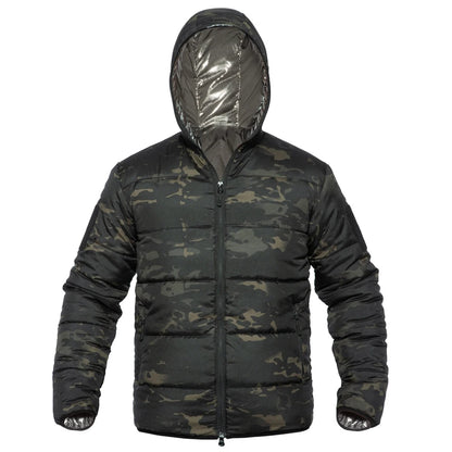 Winter Coat With Hoodie Mens Camouflage Tactical Jackets Outdoor Hooded Light Weight Thermal Reflective Windbreaker Men Clothing