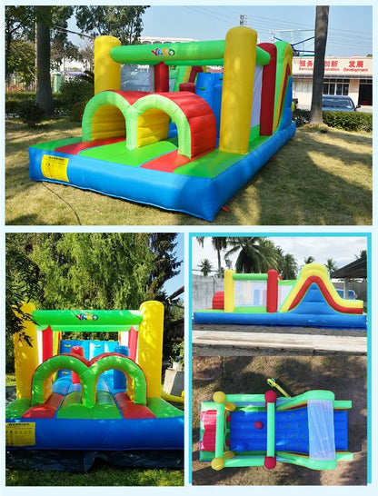 6.5*3*2.5m Giant Inflatable Jumping Castle Big Bounce House With Large Slide Trampoline Inflatable Bouncer Obstacle Slides