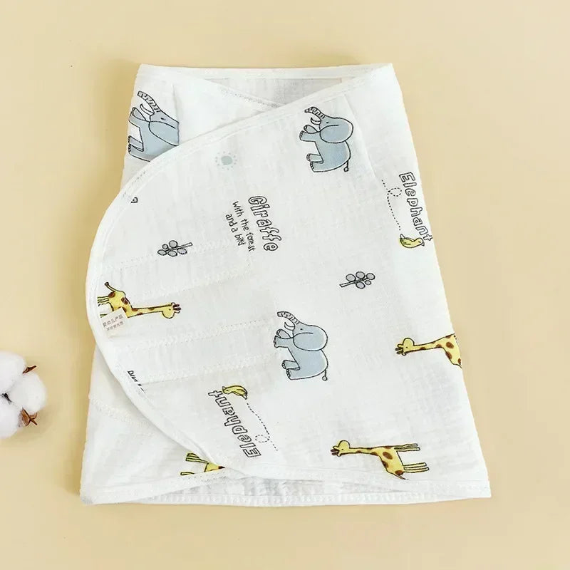 Baby Swaddle Blanket 0-6 Months Strap Protect Belly Baby Sleeping Blanket Wrap for New Born Thin-style for Summer