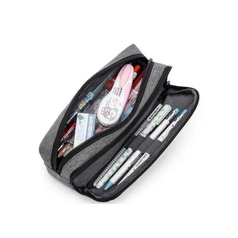 Pencil Pouch with Stationery Large Capacity Pencil Pouch Korean Style Aesthetic Pencil Bag Storage Bag for School Office Travel
