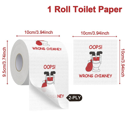 1/5pcs Happy 2026 New Year Christmas Toilet Roll Paper Xmas Tissue Roll Kitchen Home Decoration Holiday Party Supplies