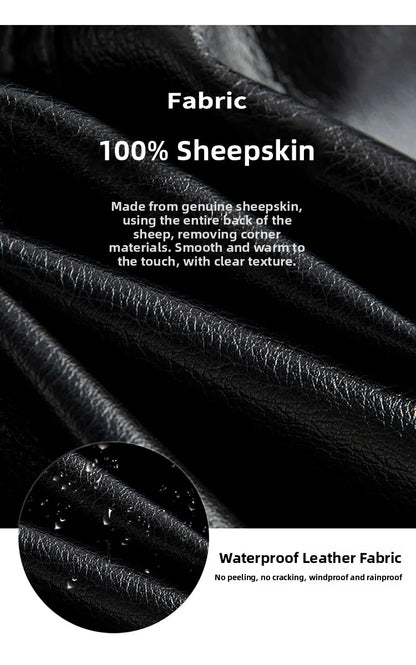 Real Leather Sheepskin Coat Women's Mid-Length Stylish Slimming Autumn Winter New Korean Style Coat Over-Knee Outerwear