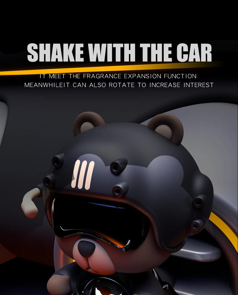 No perfume DIY fragrance diffuser pilot head shake dog car air fresheners vent clip ornament decoration accessories rotate plane