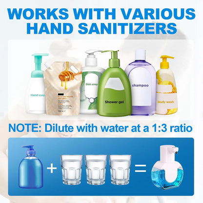 420ML Large Capacity Touchless Desktop Or Wall-Mounted IPX5 Waterproof Smart Infrared Automatic Sense Foam/Liquid Soap Dispenser
