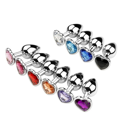 3PCS S/M/L Metal Anal Plug Butt Plug Sex Toy Butt Toy for Women Men Couples Adult Game Masturbator Anal Diamond Sex Shop 18+