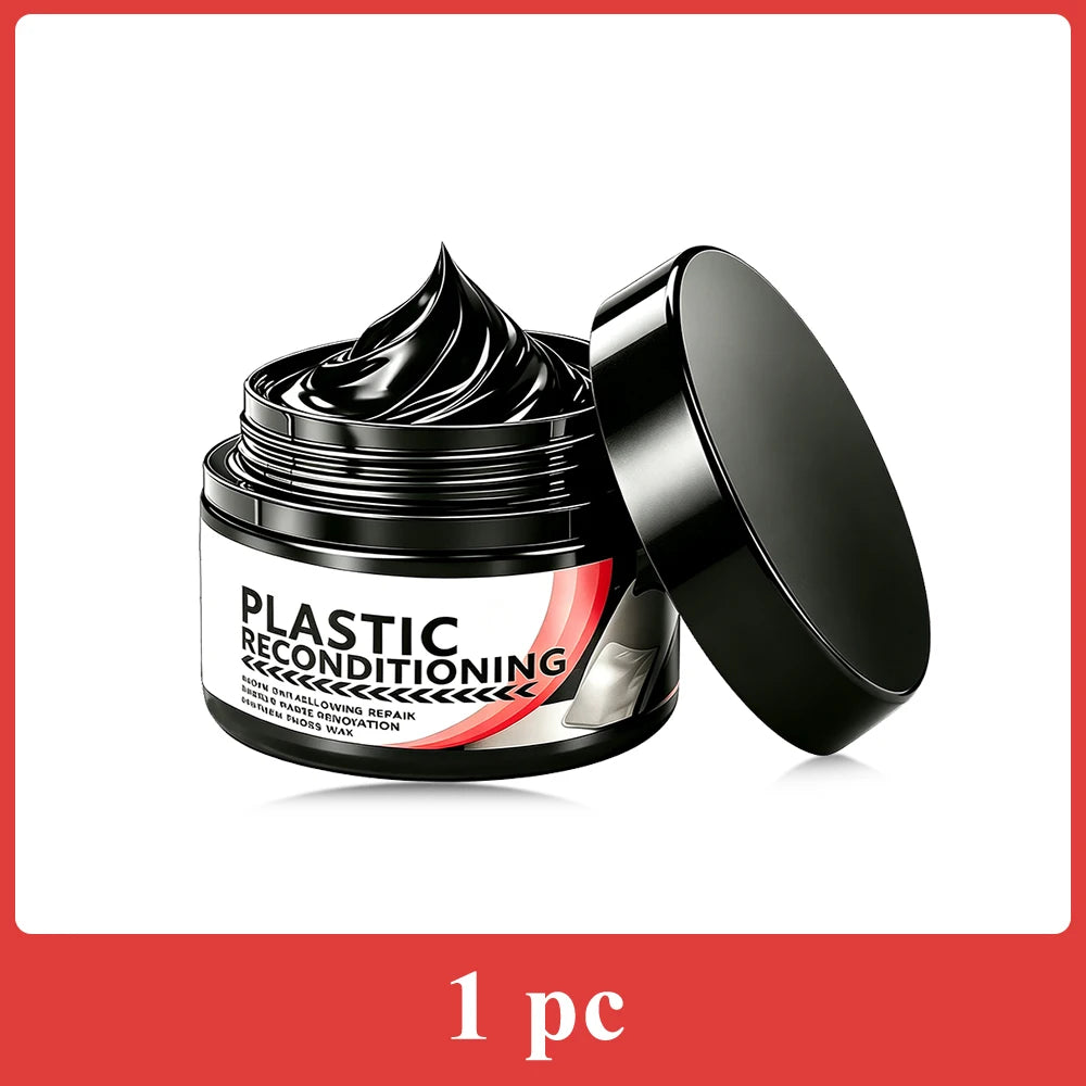 Car Plastic Care Paste Renovates Polishes Interior and Exterior Plastics Dustproof Dirt-Resistant and Adds Shine