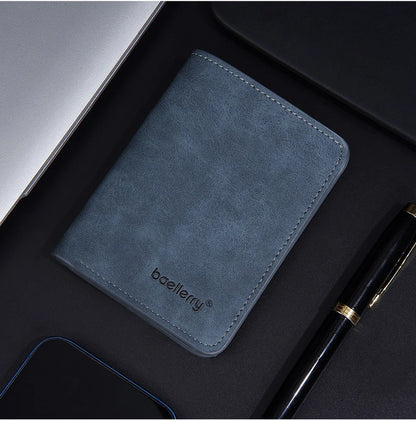 Baellerry Wallet for Men PU Leather Front Pocket Minimalist Money Clip Travel Essentials