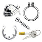 FRKO Men Chastity Cage With Invisible Lock Device Cock Rings Metal Urethral Catheter Dilator Penis Plug Urethra Catheter BDSM 18