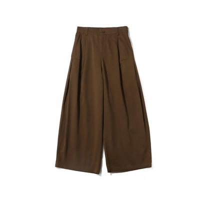 Vintage Brown Baggy Cargo Pants Men Koraen Harajuku Suit Pants Office Casual Trousers Male Wide leg Work New