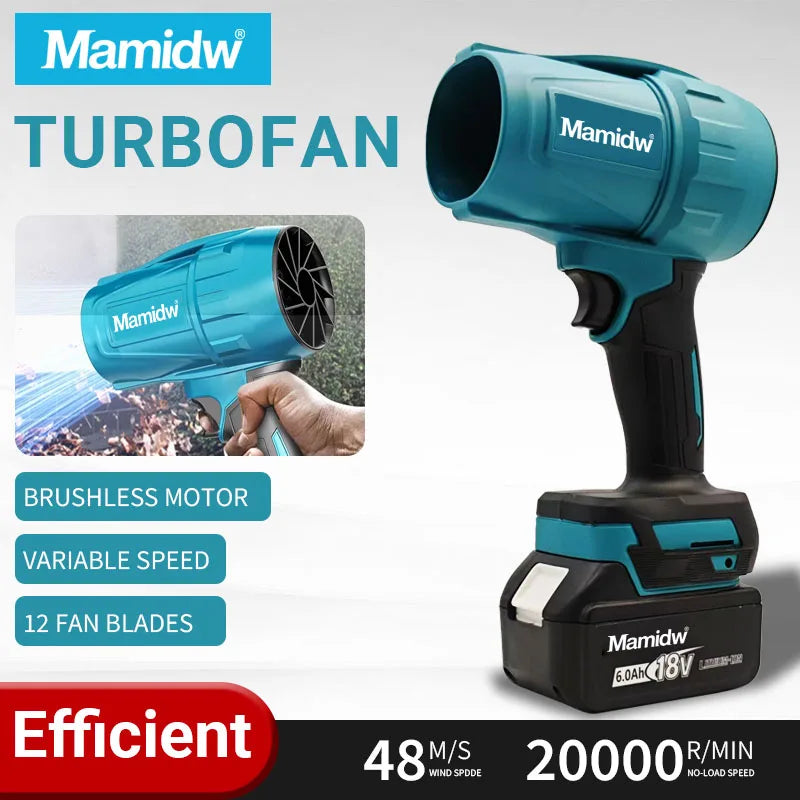 Mamidw 30000RPM Cordless Blower Electric Turbine Household Dust Collector Portable Rechargeable Dust Removal For Makita 18v Battery