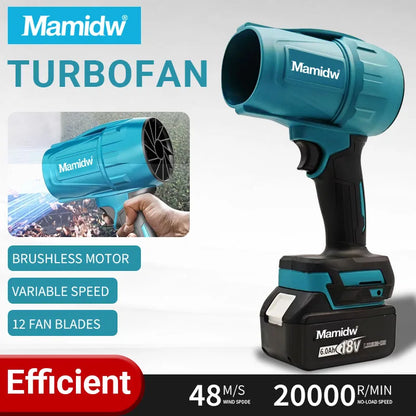 Mamidw 30000RPM Cordless Blower Electric Turbine Household Dust Collector Portable Rechargeable Dust Removal For Makita 18v Battery