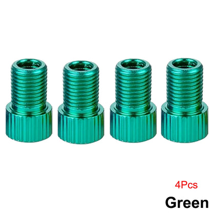 4Pcs Presta Valve Adapter - Convert Presta to Schrader - French/UK to US - Inflate Tire Using Standard Pump or Air Compressor
