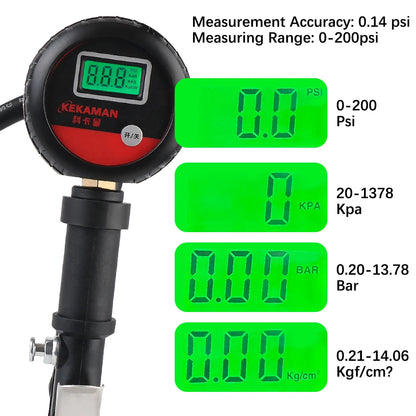 Digital Display Tire Pressure Gauge Auto Accessories High-precision Monitoring Inflation Gun Universal Car Tire Manometro