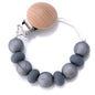 BPA-Free Silicone Pacifier Clips Chain with Beads Dummy Clip Holder Soother Teething Toy Chew Gift for Babies