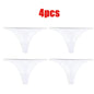 1-6pcs Seamless Panties Ice Silk Seamless Panties For Women Soft Thin Thongs Woman Satin Underwear Female Bikini String Panties
