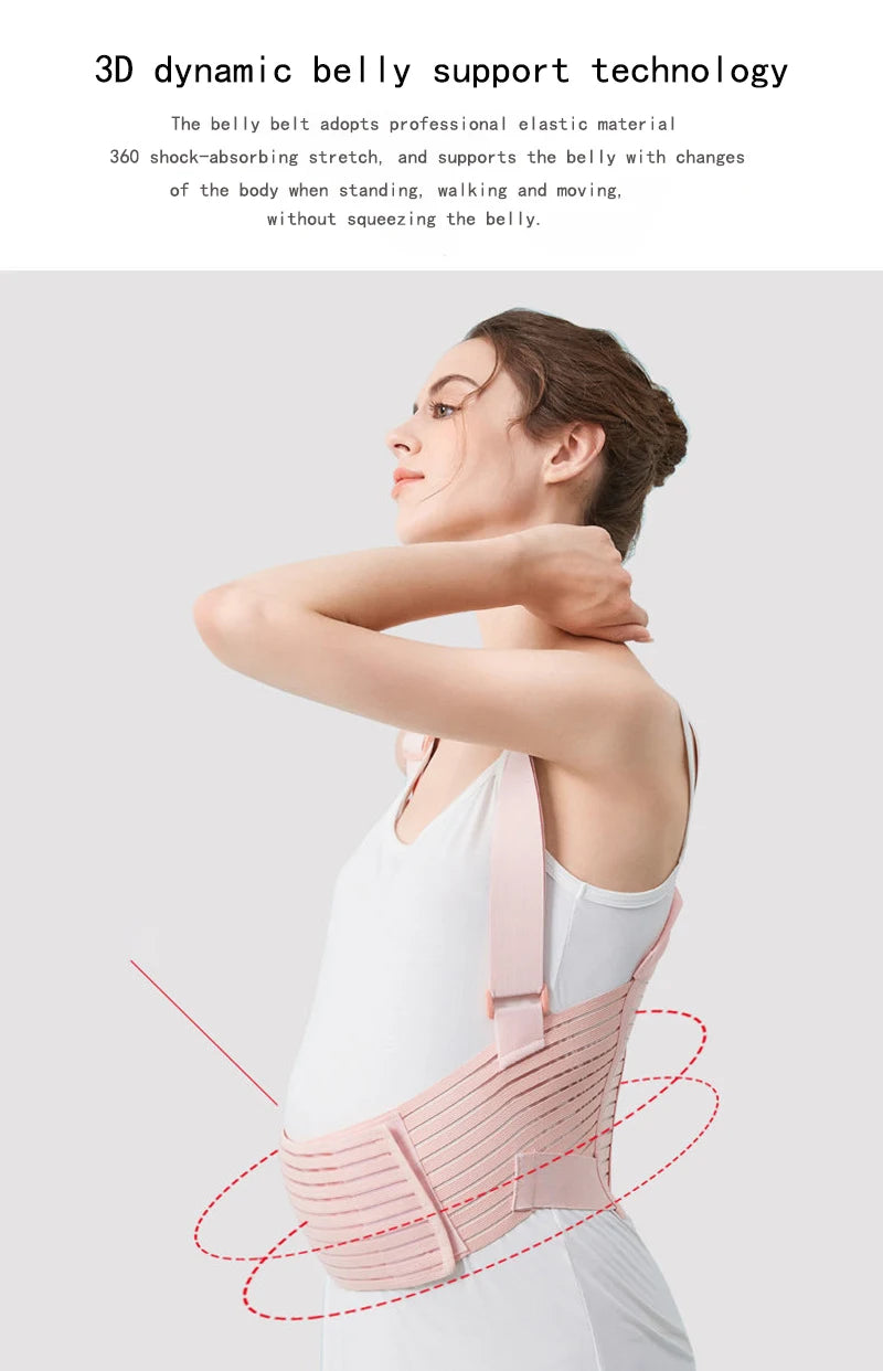 Belly Support Belt for Pregnant Women, Professional Pregnancy Belt for Mid to Late Pregnancy