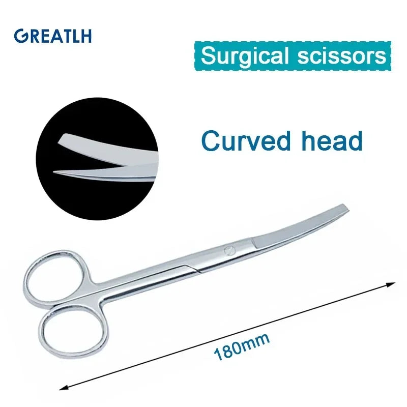 Stainless Steel Remove Suture Scissors Nurse Scissors Stitch Scissors Medical Surgical Tool Straight/Curved 1pcs