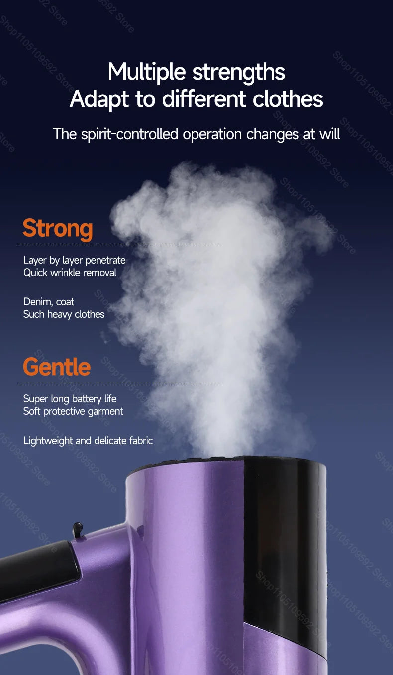 Handheld Powerful Adsorption Vacuum Steamer Iron 2 in 1 Steam Ironing Dry Ironing Garment Steamer Smooth Out Stubborn Wrinkles