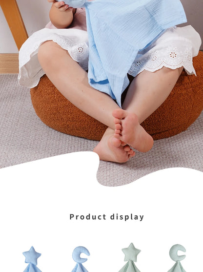 Baby Cotton Muslin Comfortable Blanket Cute Cat Doll For Infant Kids Sleep Appease Towel Children