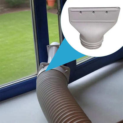 15CM Flat Mouth Joint Exhaust Duct Portable Mobile Air Conditioner Window Duct Pipe Hose Interface Connector Flat Nozzle