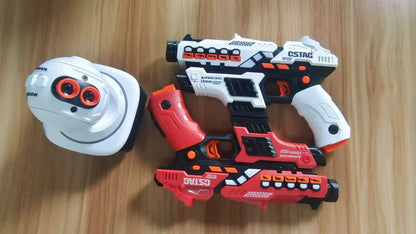 CSTAG Projector Shooting Game Guns Set New Kids Gifts Science&Imagination Toy For Boys Laser Tag Infrared Pistol Guns Game Toys