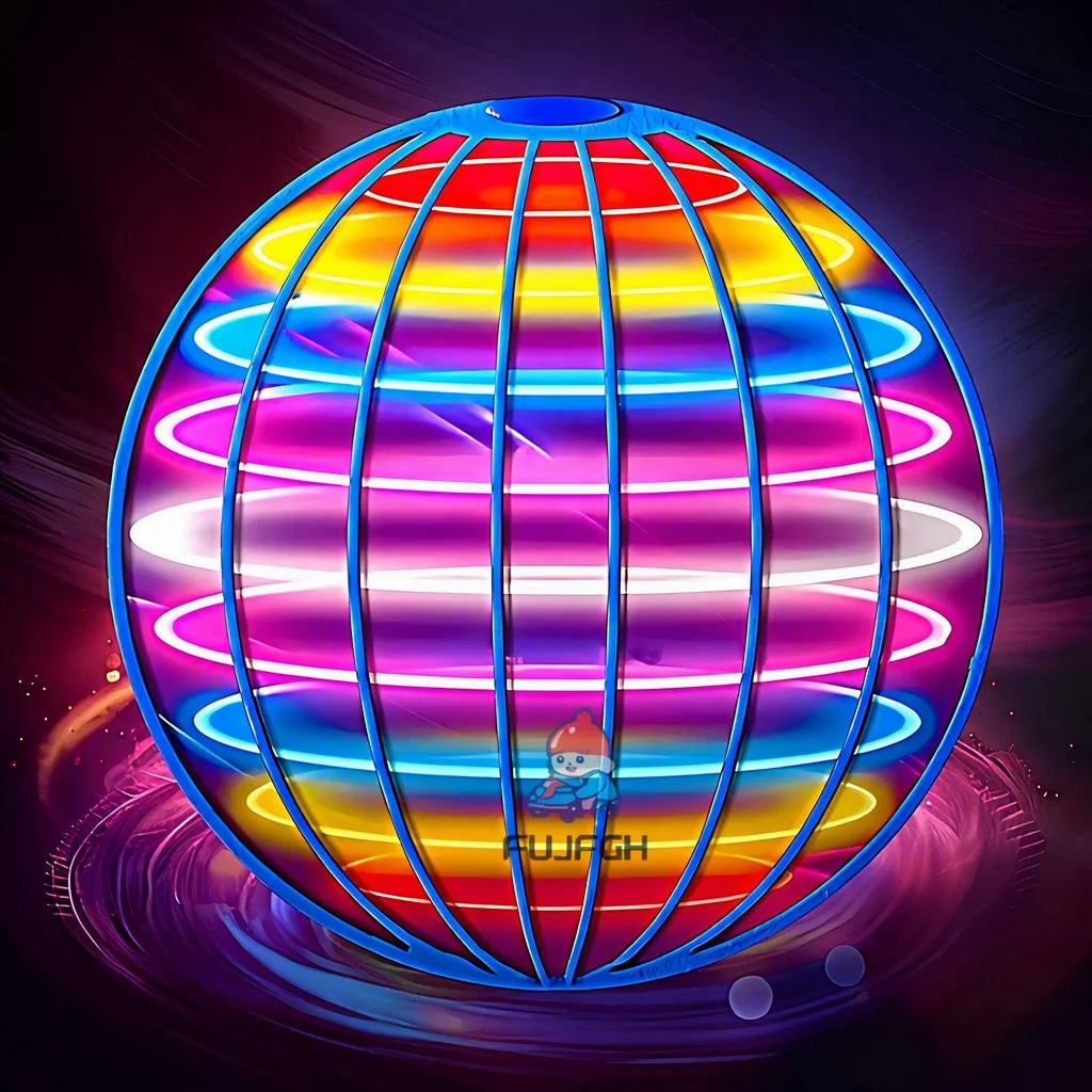 Pro Magic Flying Suspension Ball with Color LED & Auto 360° Gyro Spinner, Anti-Gravity Hover Orb, Outdoor Toy for Teens & Adults