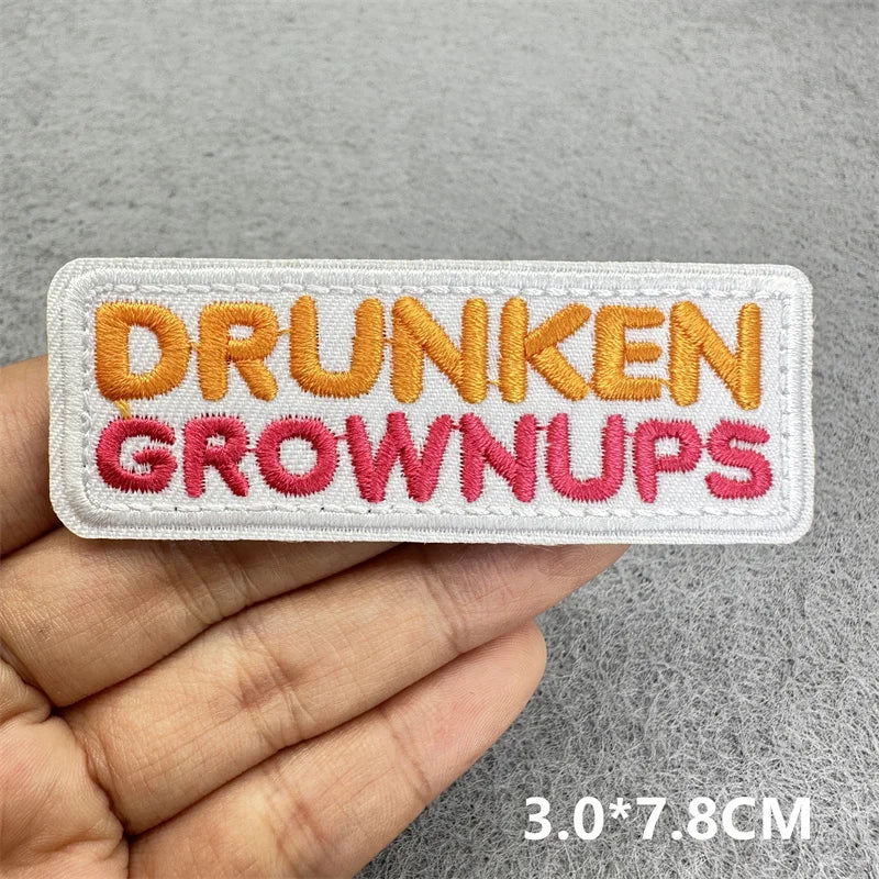 Cartoon Embroidered Patches For Clothing Slogan Letters Embroidery Patch For Clothes Iron On Patches On Clothes Jackets DIY