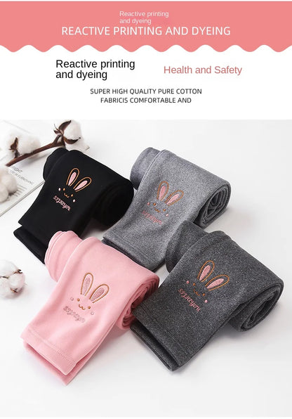 Autumn Winter Children Girl's Legging Thicken Warm Kids Girl Warm Plush Legging Trousers Elastic Waist Leggings Kids Pants