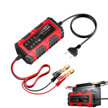 Motorcycle Battery Charger 6V/12V Auto Charging Maintainer Trickle Charger for Car Battery for Boat RV Truck Lawn Mower Golf