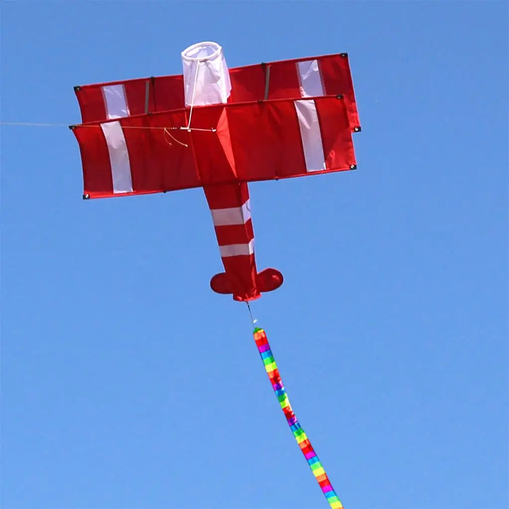 3D Airplane Kites Outdoor Games Activities with Line Board & Line Long Tail Easy to Fly Park Plane Kite for Kids Adults