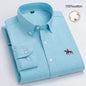 Large Size Full Men's Shirts 100% Pure Cotton Oxford Business Casual Shirt Soft Slim Fit Formal Plain Shirt Long Sleeve Clothes
