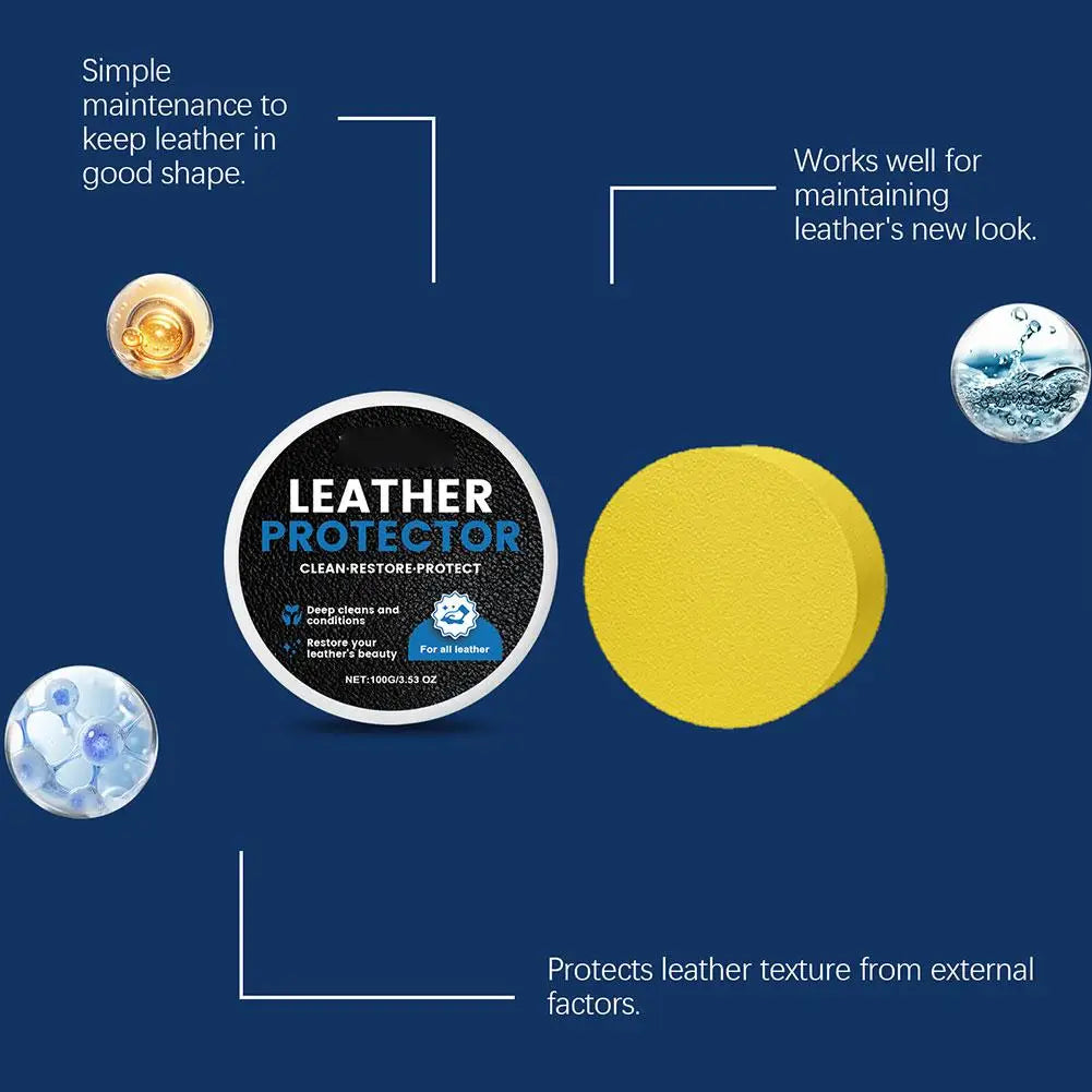2/1Box Car Leather Care Cream Deep Nourishment And Repair Restore Tool Leather Cleaning Cream Restoration Car Interior Polishing