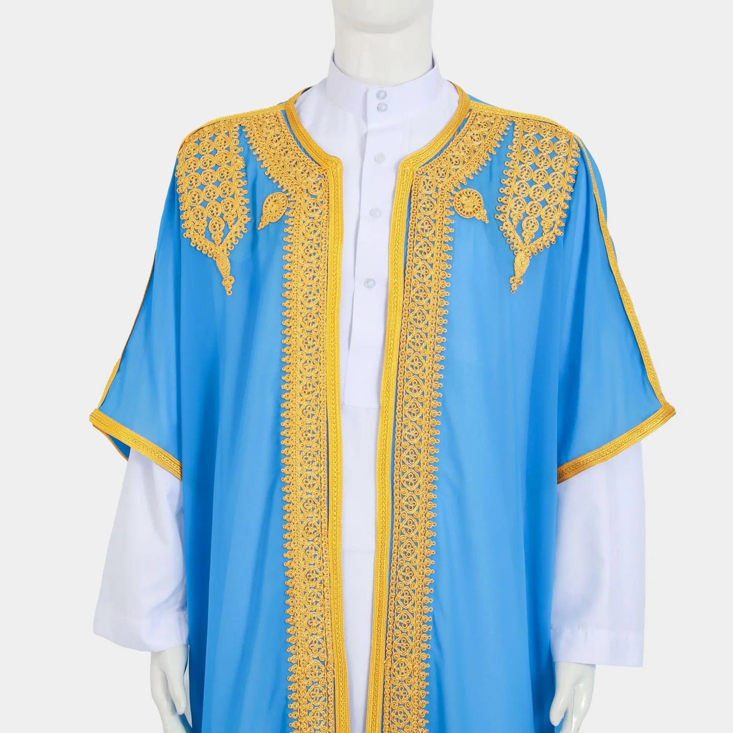 Eid Men Robe Jubba Thobe Open Abaya Dishdasha Islamic Embroidery Cardigan Abayas Dubai Male Muslim Prayer Kaftan Ramadan Morocco