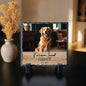 Personalized Pet Photo Name Slate Memorial Stone Custom Engraved Grave Marker Dog Loss Remembrance Keepsake Gift Souvenir